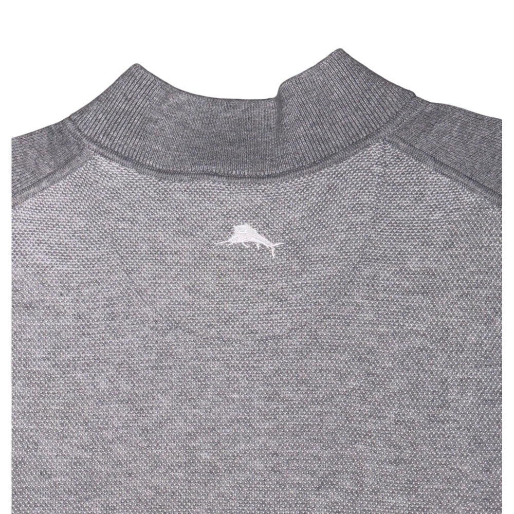 Tommy Bahama IslandZone Full Zip Knit Sweater Mens XXL Gray - Picture 7 of 8